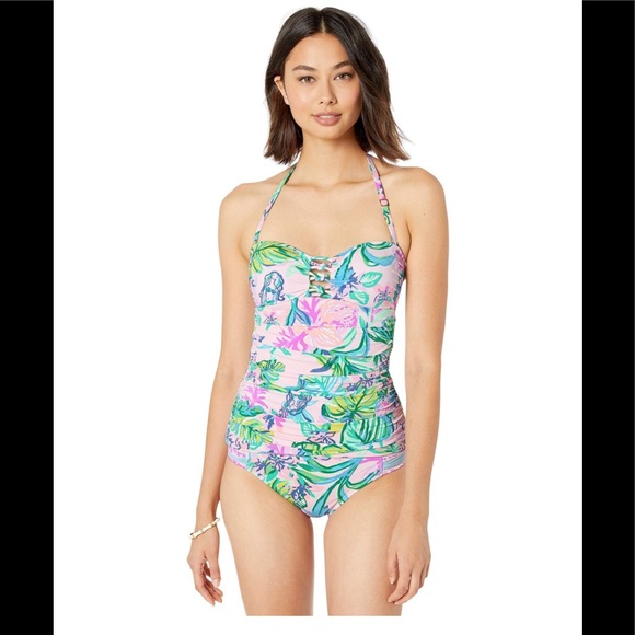 Lilly Pulitzer mermaid in the shade tankini